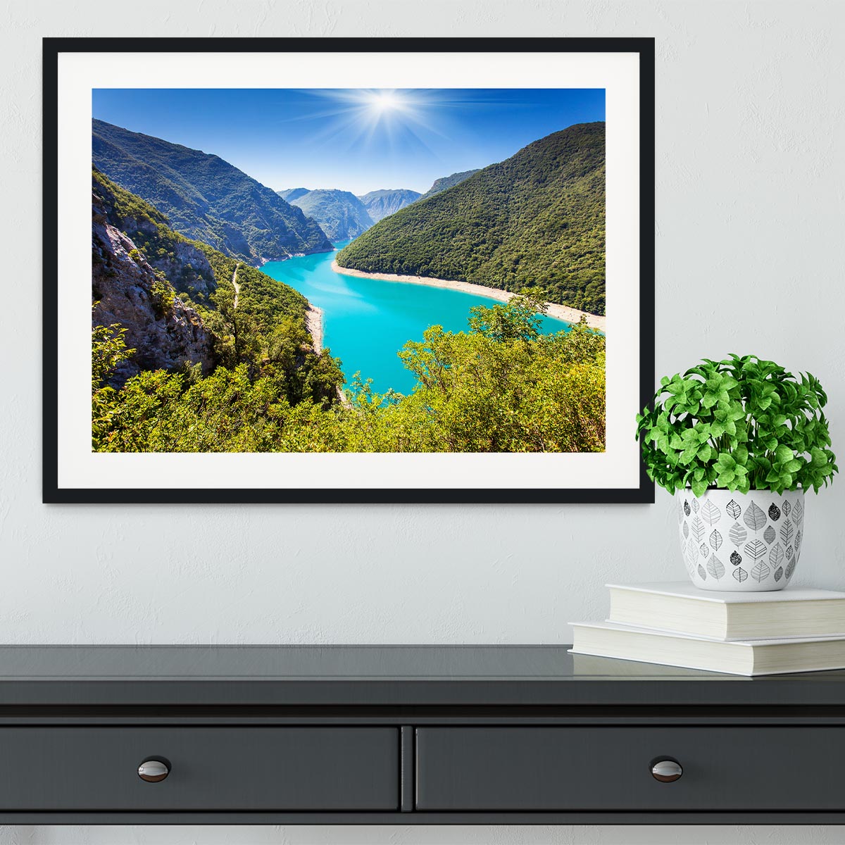 The Piva Canyon Framed Print - Canvas Art Rocks - 1