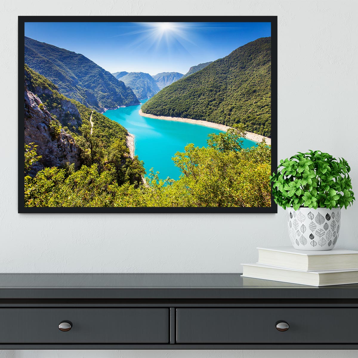 The Piva Canyon Framed Print - Canvas Art Rocks - 2