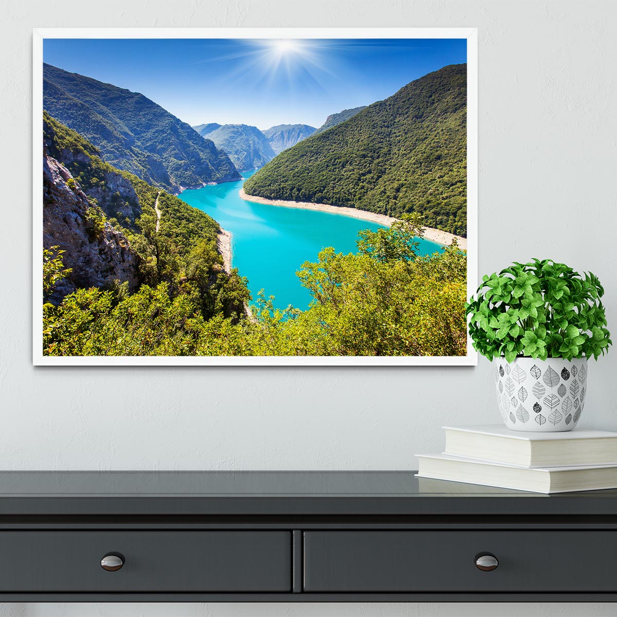 The Piva Canyon Framed Print - Canvas Art Rocks -6