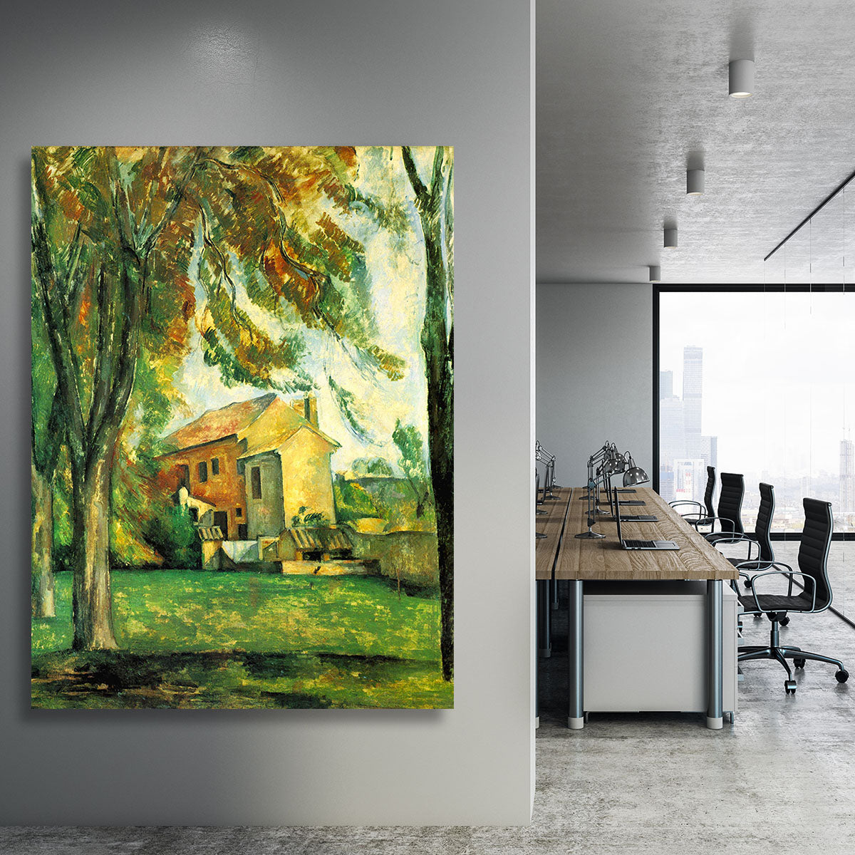 The Pond of the Jas de Bouffan in Winter by Cezanne Canvas Print or Poster - Canvas Art Rocks - 3