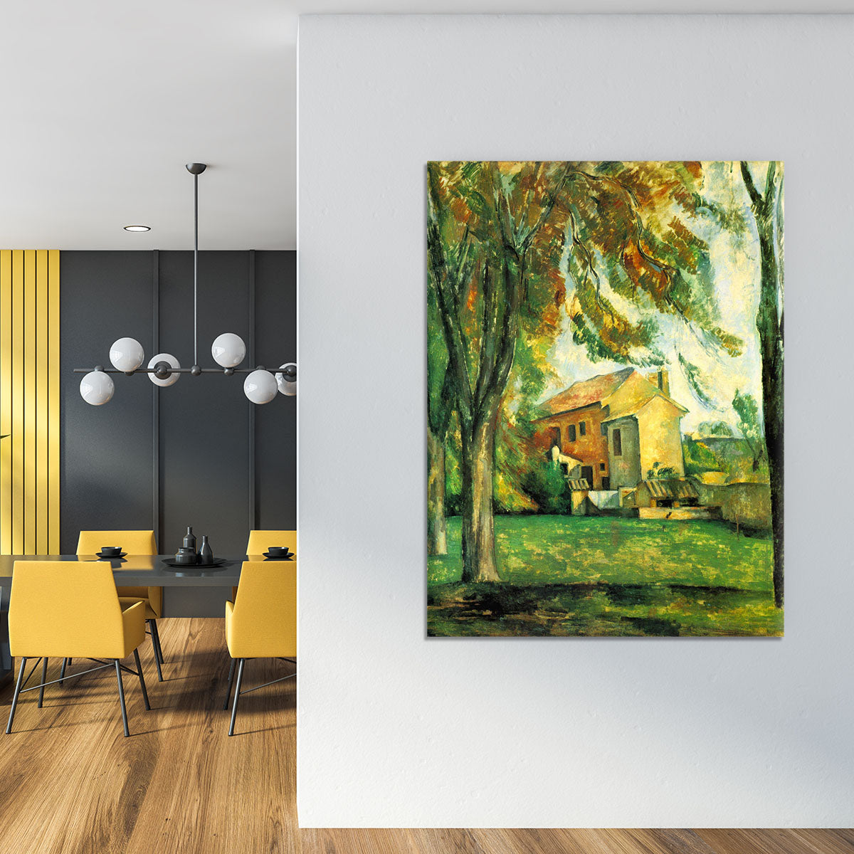 The Pond of the Jas de Bouffan in Winter by Cezanne Canvas Print or Poster - Canvas Art Rocks - 4