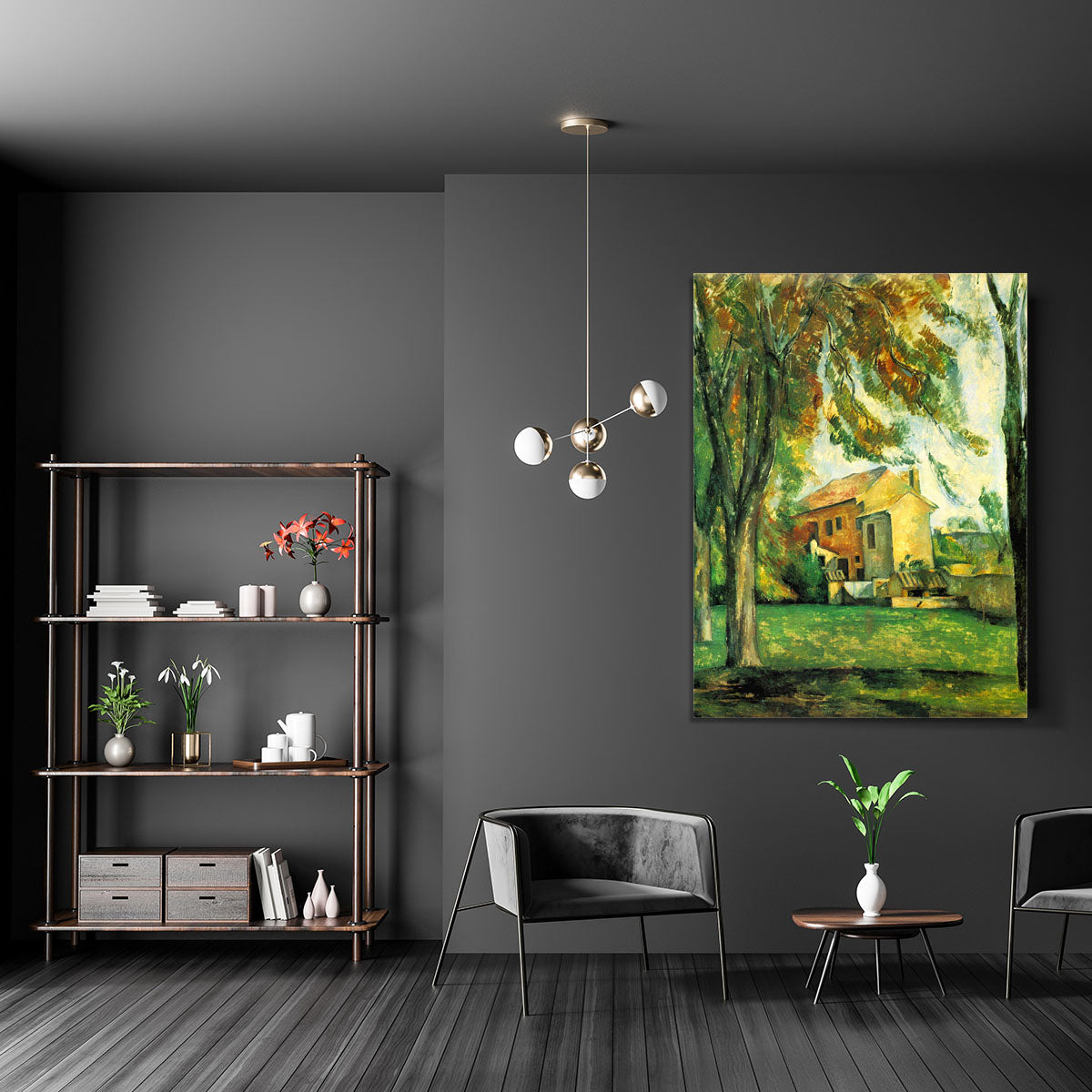 The Pond of the Jas de Bouffan in Winter by Cezanne Canvas Print or Poster - Canvas Art Rocks - 5