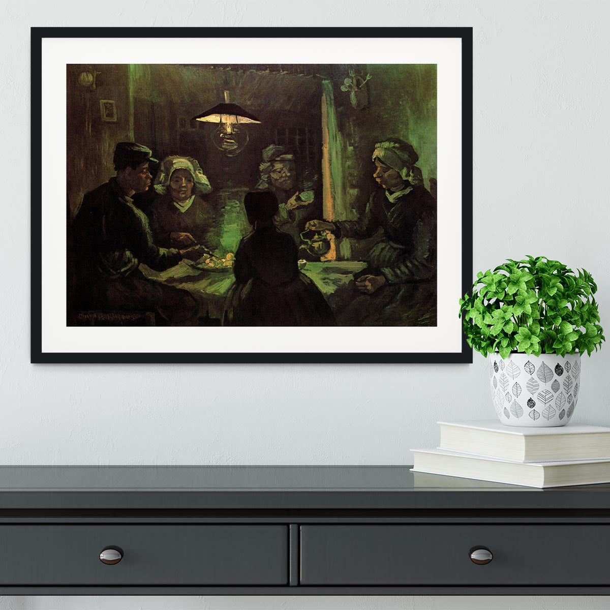 The Potato Eaters by Van Gogh Framed Print - Canvas Art Rocks - 1