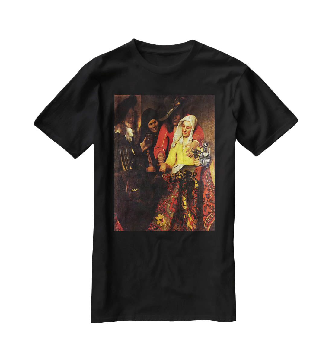 The Procuress by Vermeer T-Shirt - Canvas Art Rocks - 1