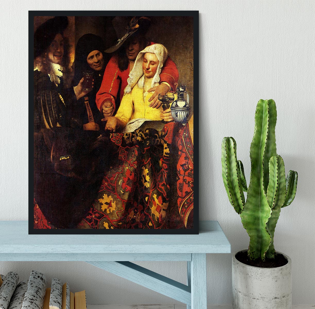 The Procuress by Vermeer Framed Print - Canvas Art Rocks - 2