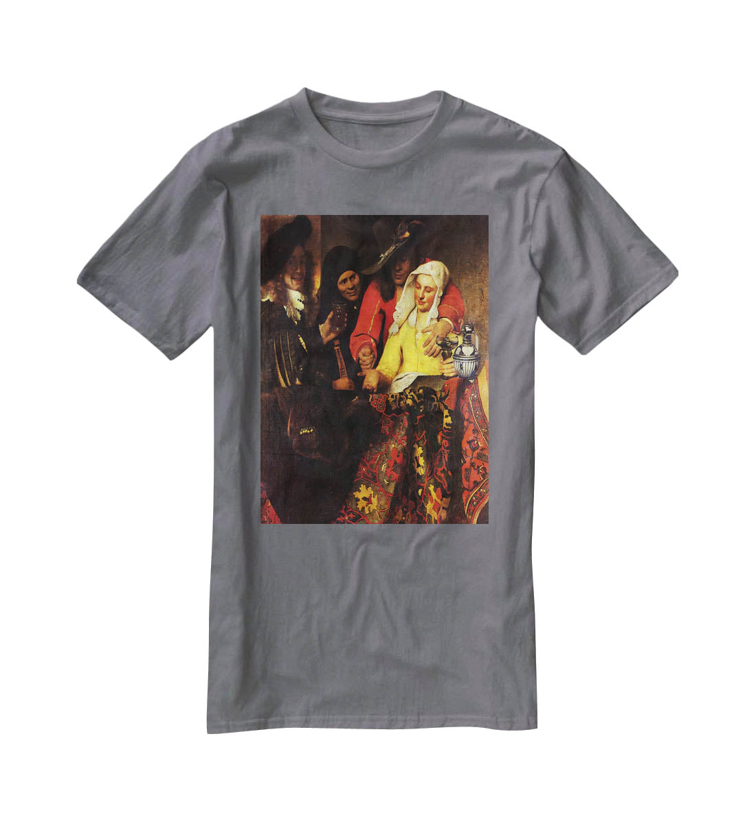 The Procuress by Vermeer T-Shirt - Canvas Art Rocks - 3