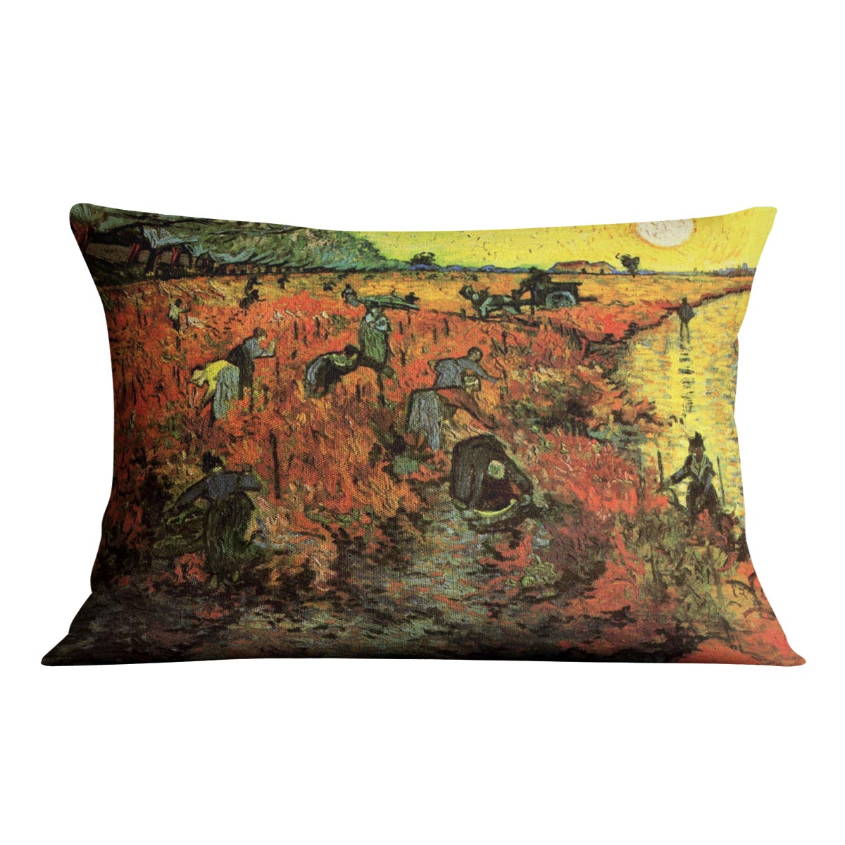 The Red Vineyard by Van Gogh Cushion