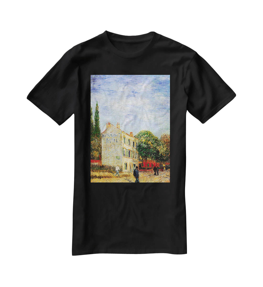 The Rispal Restaurant at Asnieres by Van Gogh T-Shirt - Canvas Art Rocks - 1