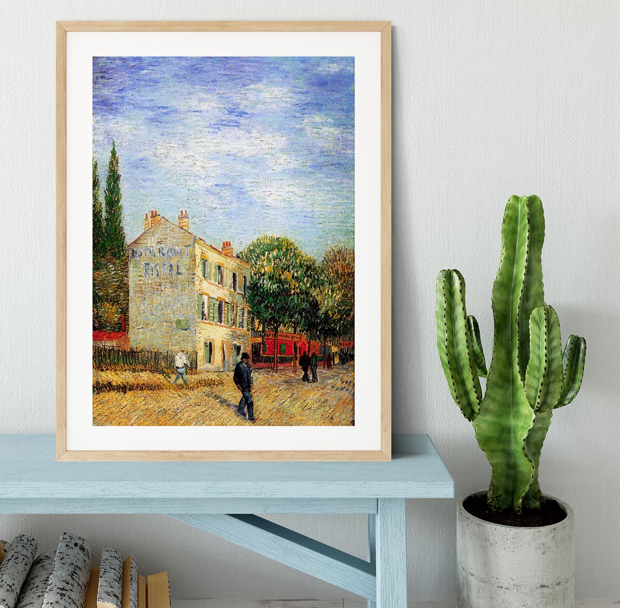 The Rispal Restaurant at Asnieres by Van Gogh Framed Print - Canvas Art Rocks - 3