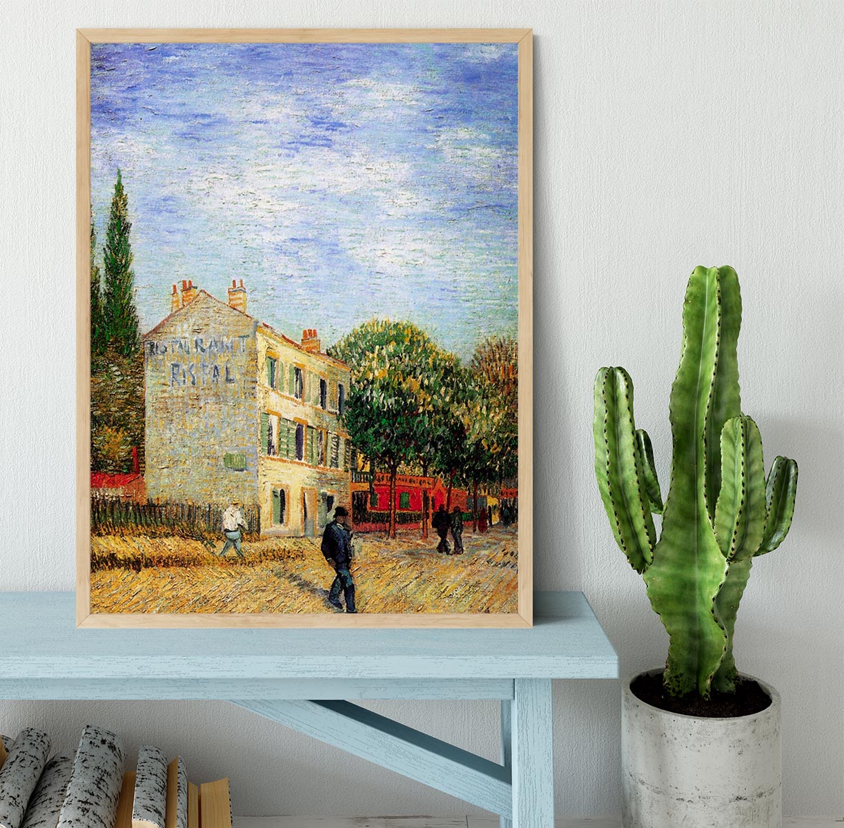 The Rispal Restaurant at Asnieres by Van Gogh Framed Print - Canvas Art Rocks - 4