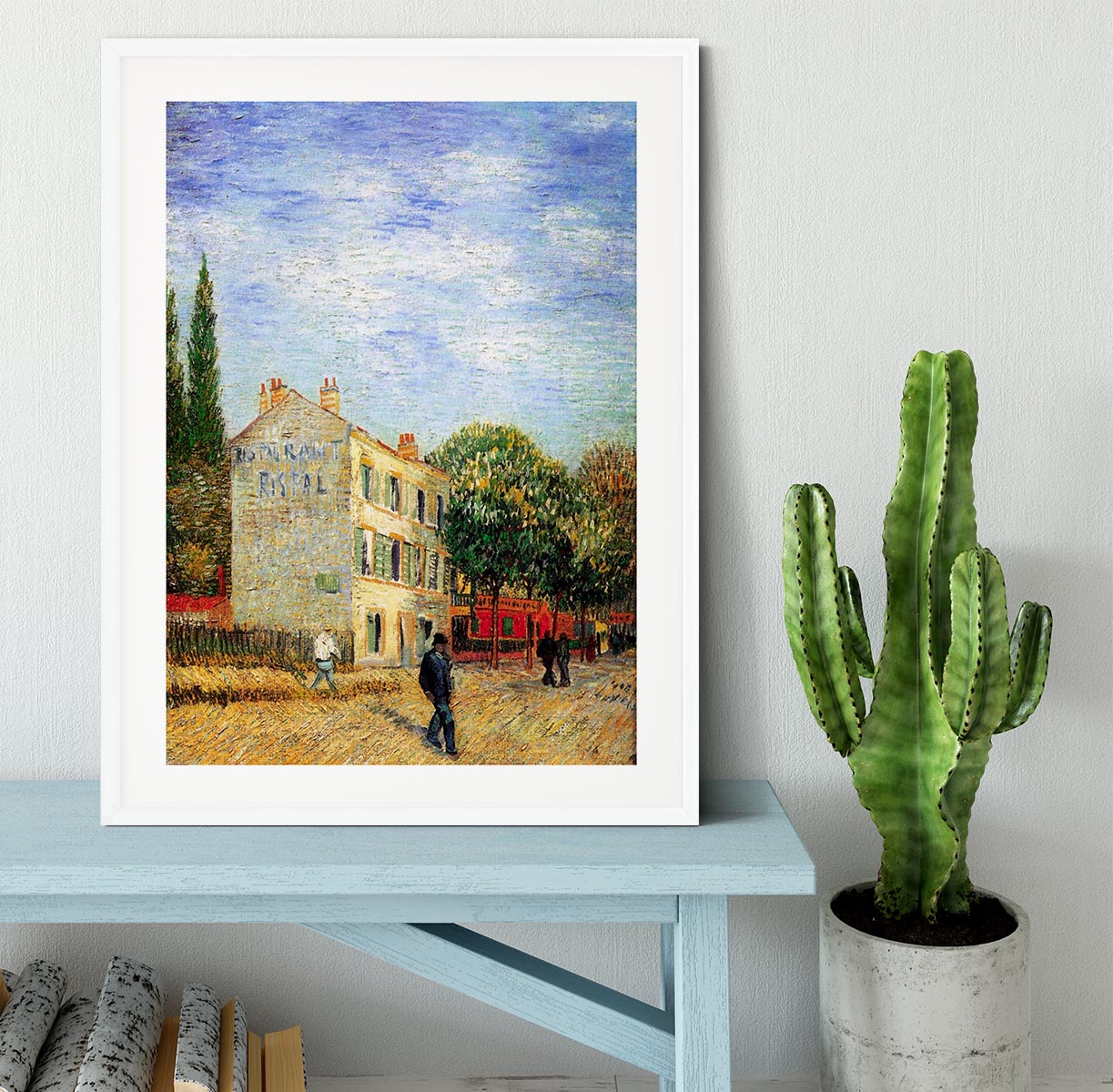 The Rispal Restaurant at Asnieres by Van Gogh Framed Print - Canvas Art Rocks - 5