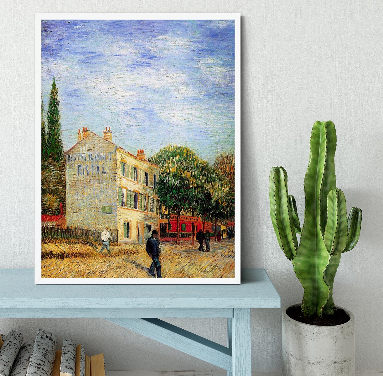 The Rispal Restaurant at Asnieres by Van Gogh Framed Print - Canvas Art Rocks -6