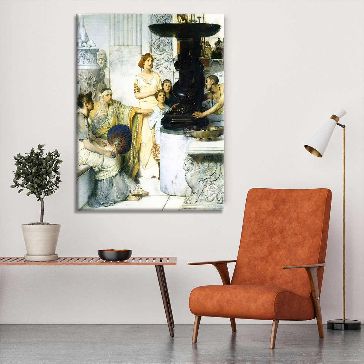 The Sculpture Gallery detail by Alma Tadema Canvas Print or Poster - Canvas Art Rocks - 6