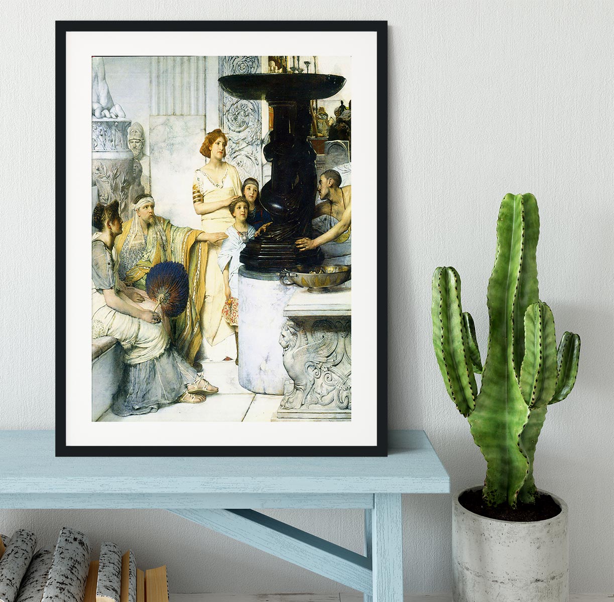 The Sculpture Gallery detail by Alma Tadema Framed Print - Canvas Art Rocks - 1