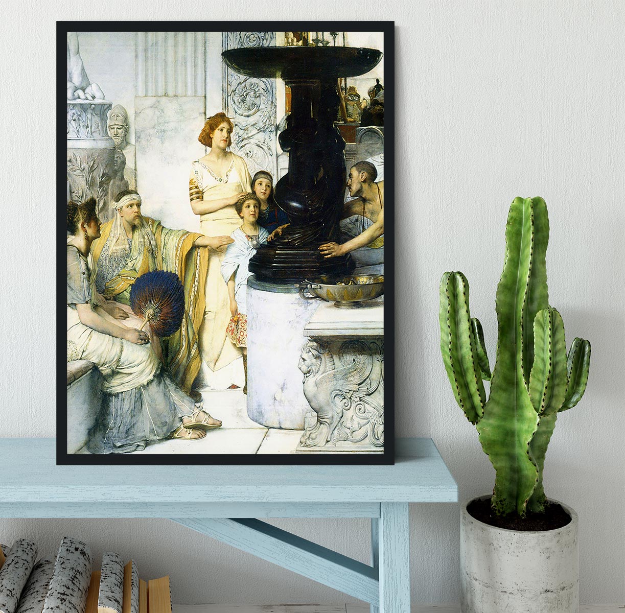 The Sculpture Gallery detail by Alma Tadema Framed Print - Canvas Art Rocks - 2