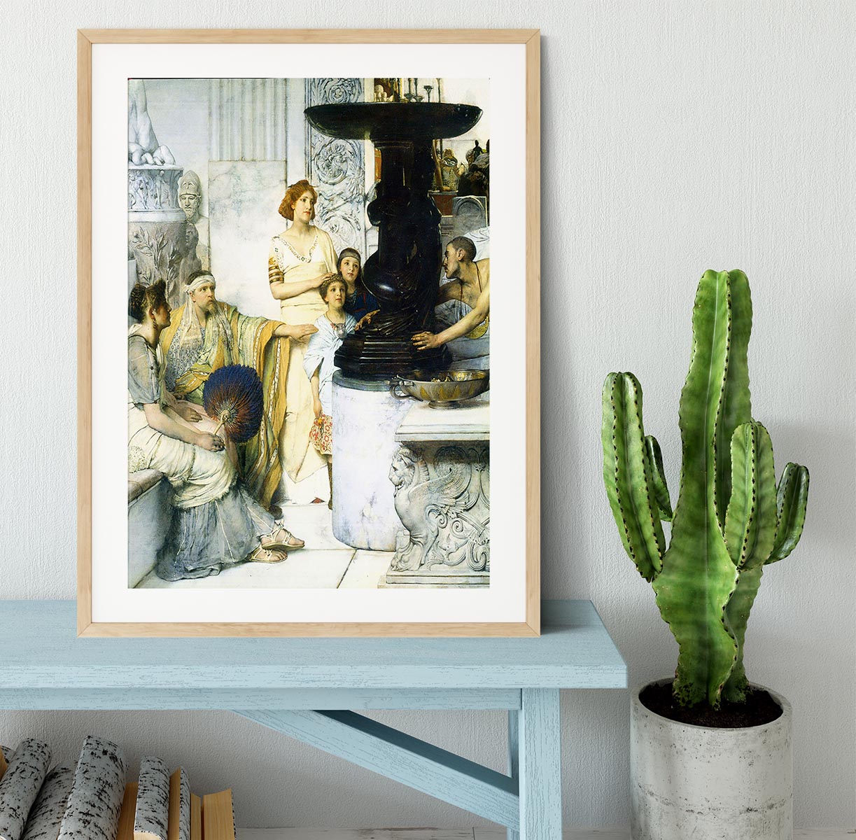 The Sculpture Gallery detail by Alma Tadema Framed Print - Canvas Art Rocks - 3
