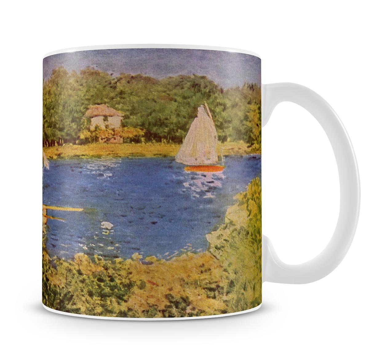 The Seine at Argenteuil Basin by Monet Mug - Canvas Art Rocks - 4