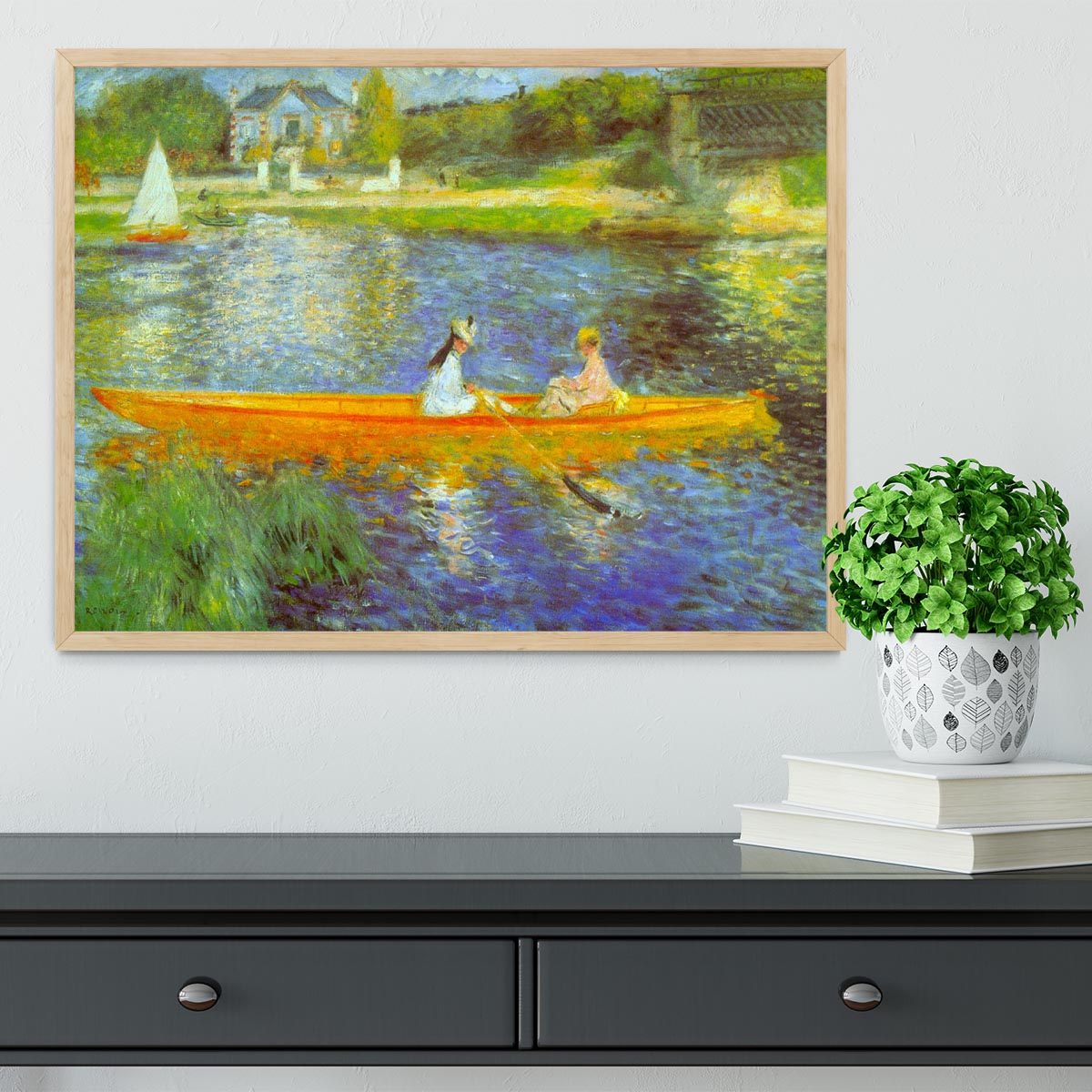 The Seine by Renoir Framed Print - Canvas Art Rocks - 4