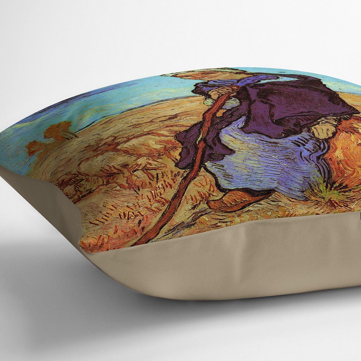 The Shepherdess after Millet by Van Gogh Cushion