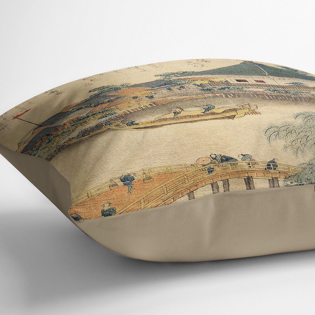 The Shrine Komagata Do in Komagata by Hokusai Cushion