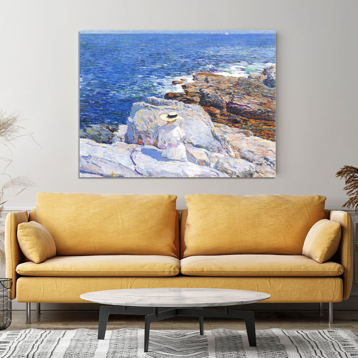 The Southern rock riffs Appledore by Hassam Canvas Print or Poster - Canvas Art Rocks - 4