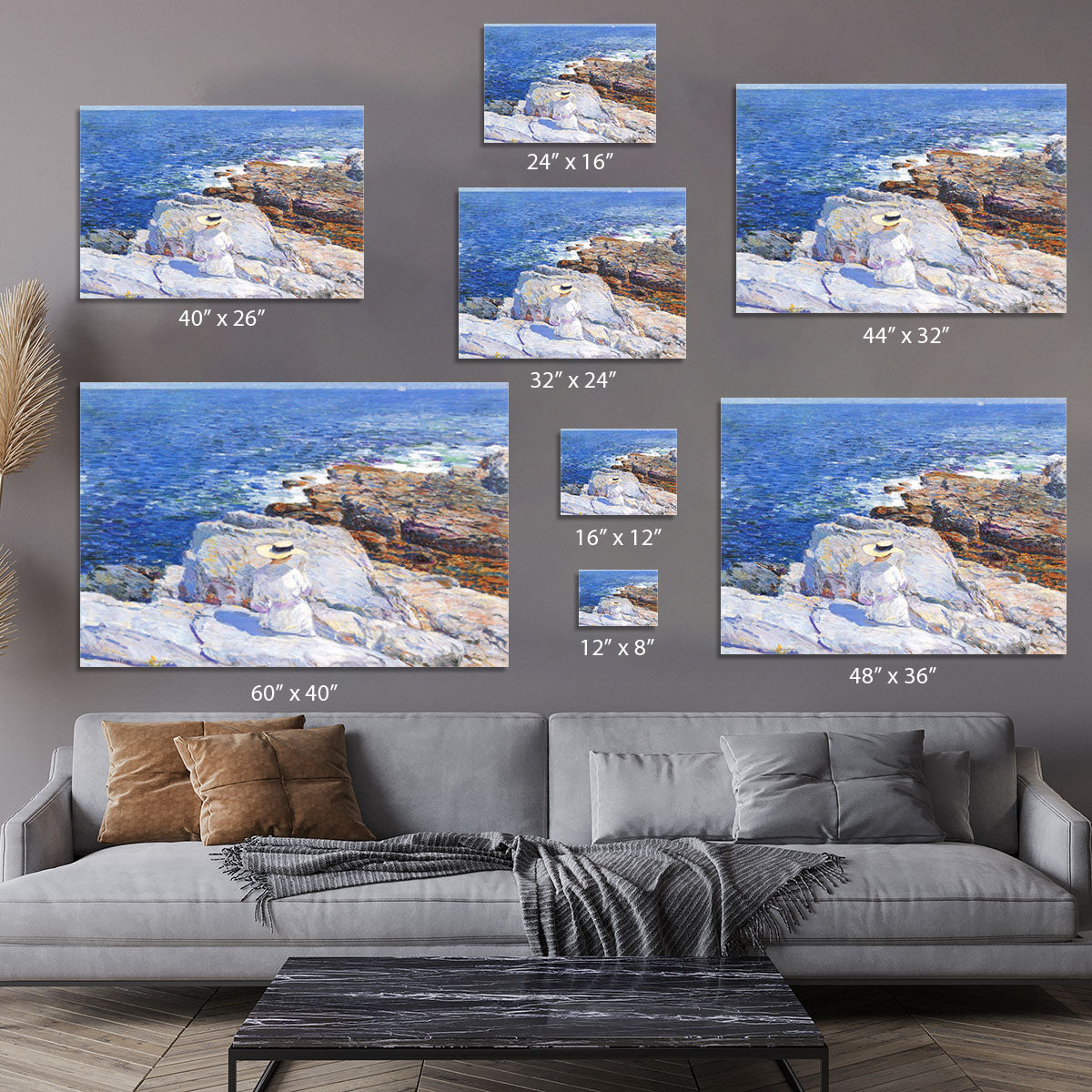 The Southern rock riffs Appledore by Hassam Canvas Print or Poster - Canvas Art Rocks - 7