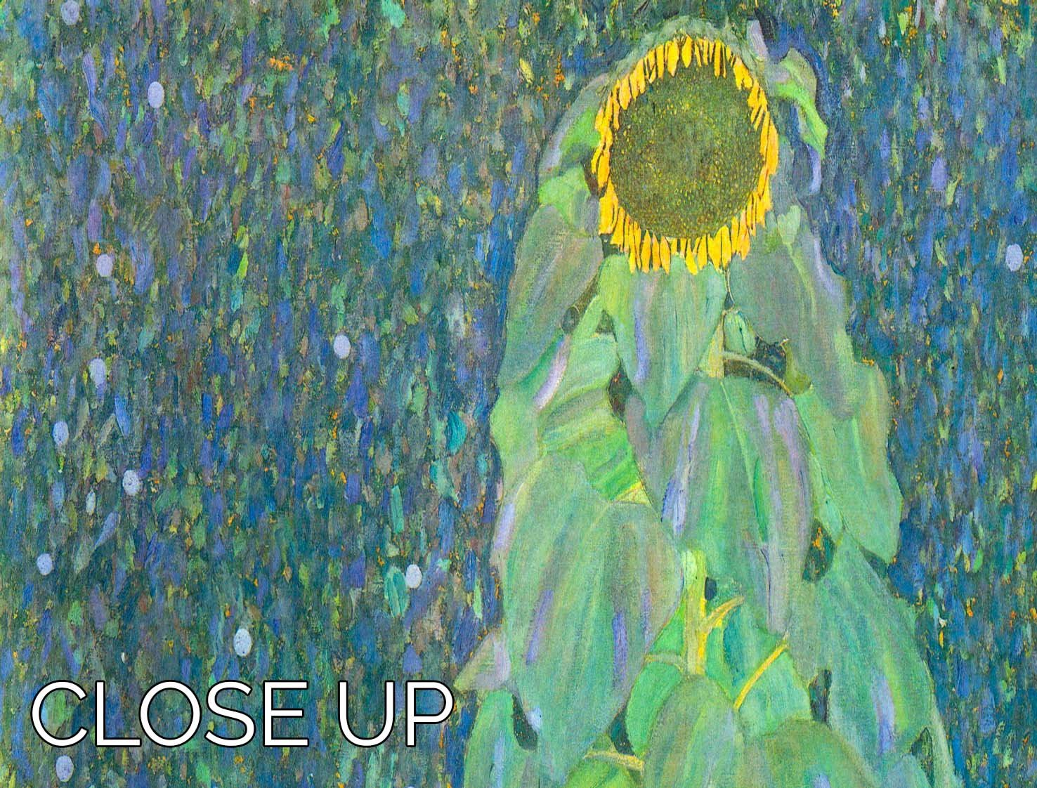 The Sunflower by Klimt 3 Split Panel Canvas Print - Canvas Art Rocks - 3