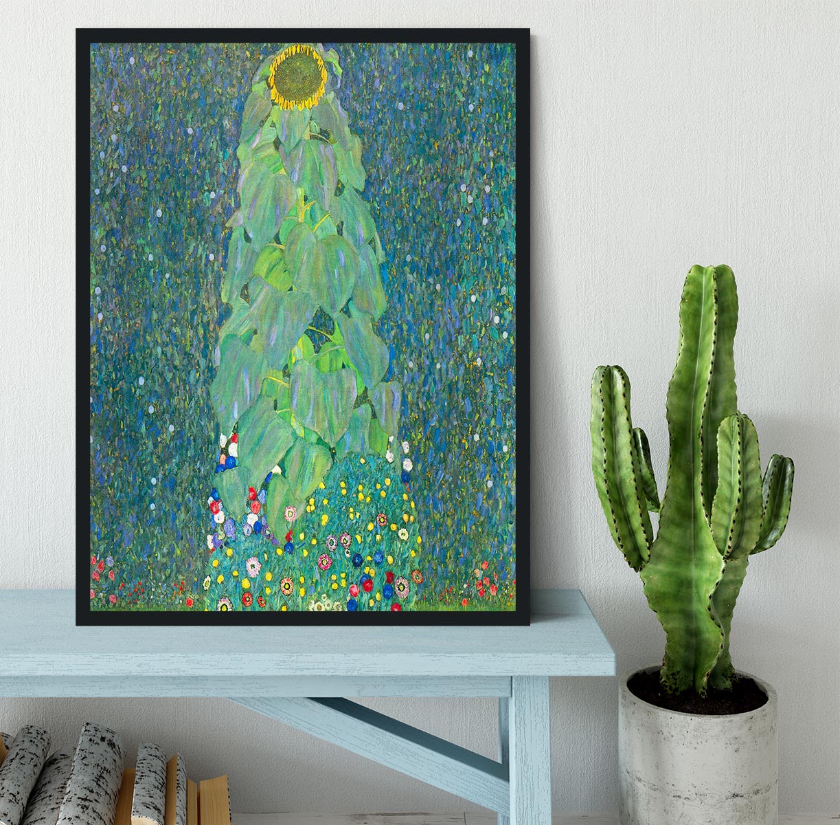 The Sunflower by Klimt Framed Print - Canvas Art Rocks - 2