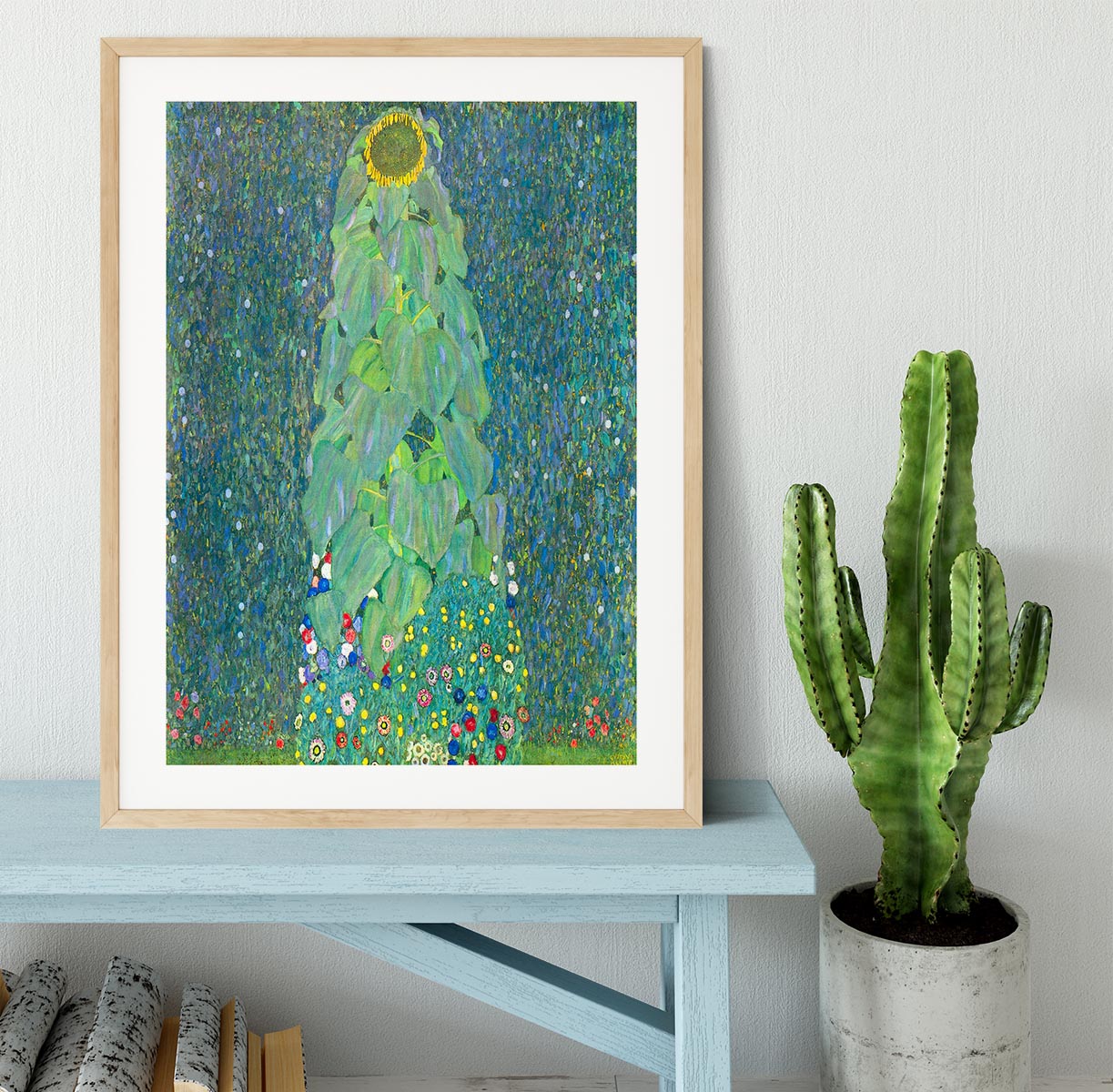 The Sunflower by Klimt Framed Print - Canvas Art Rocks - 3