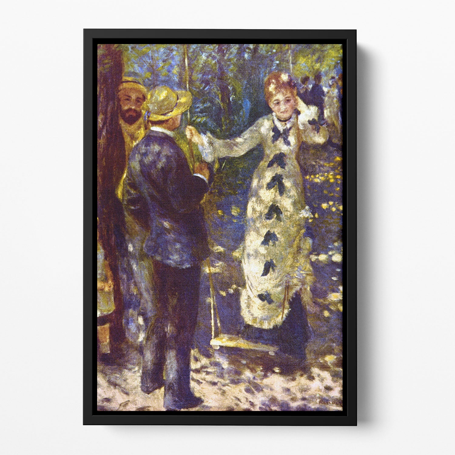 The Swing by Renoir Floating Framed Canvas