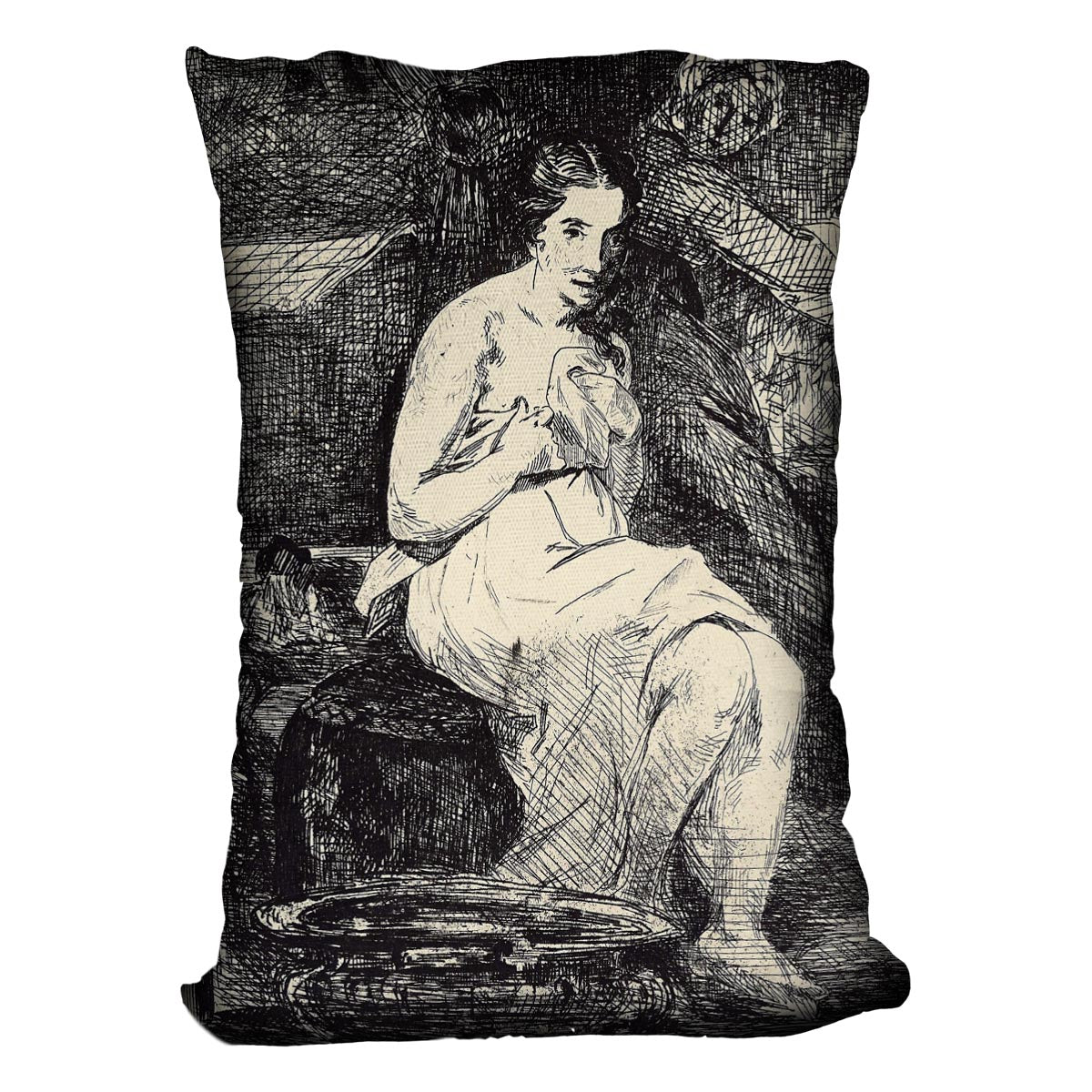 The Toillette by Manet Cushion
