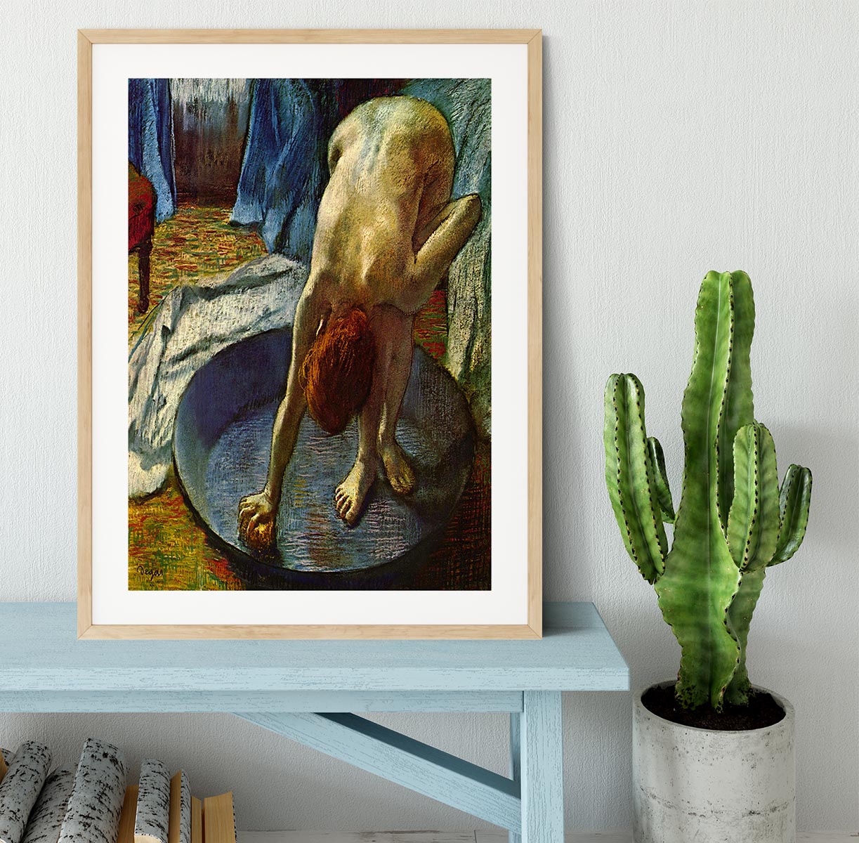 The Tub by Degas Framed Print - Canvas Art Rocks - 3