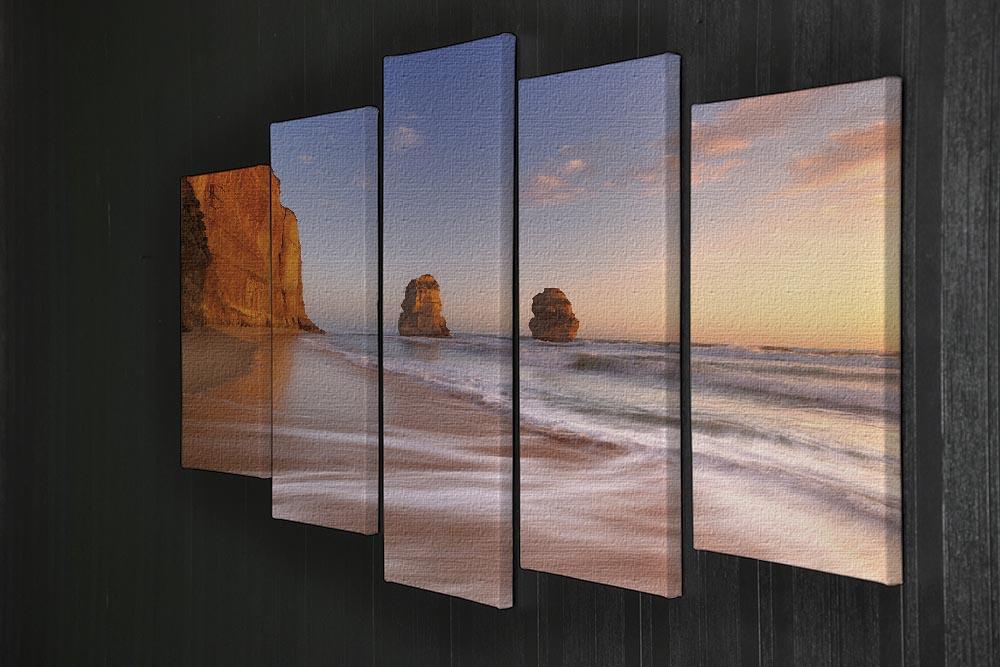 The Twelve Apostles 5 Split Panel Canvas - Canvas Art Rocks - 2