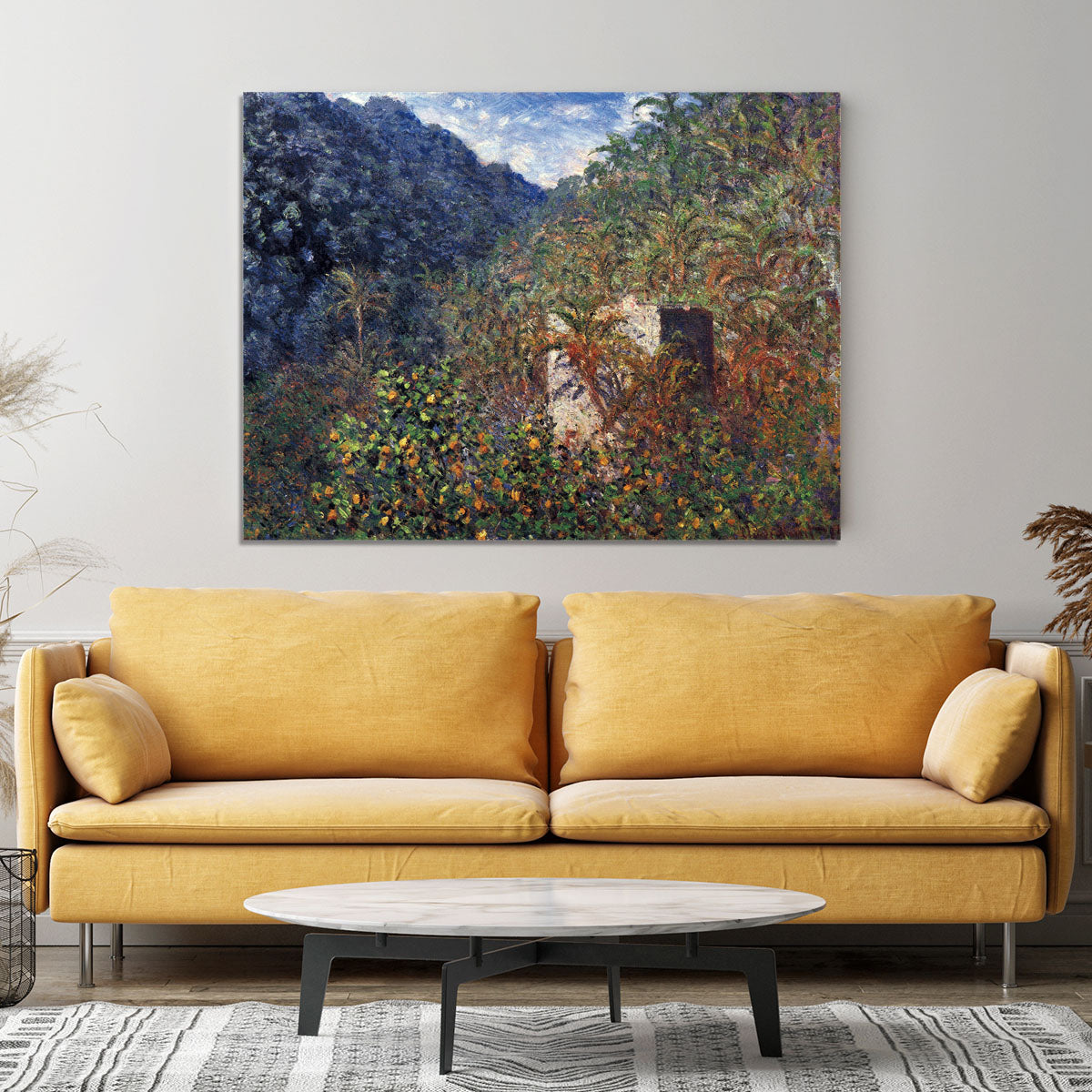 The Valley Sasso Bordighera by Monet Canvas Print or Poster - Canvas Art Rocks - 4