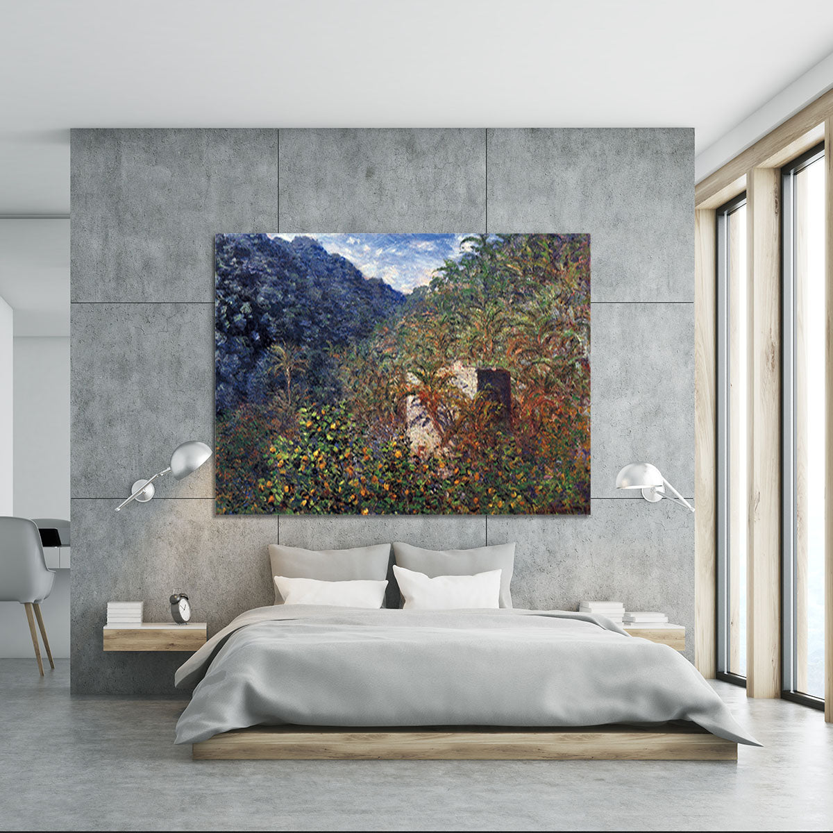 The Valley Sasso Bordighera by Monet Canvas Print or Poster - Canvas Art Rocks - 5
