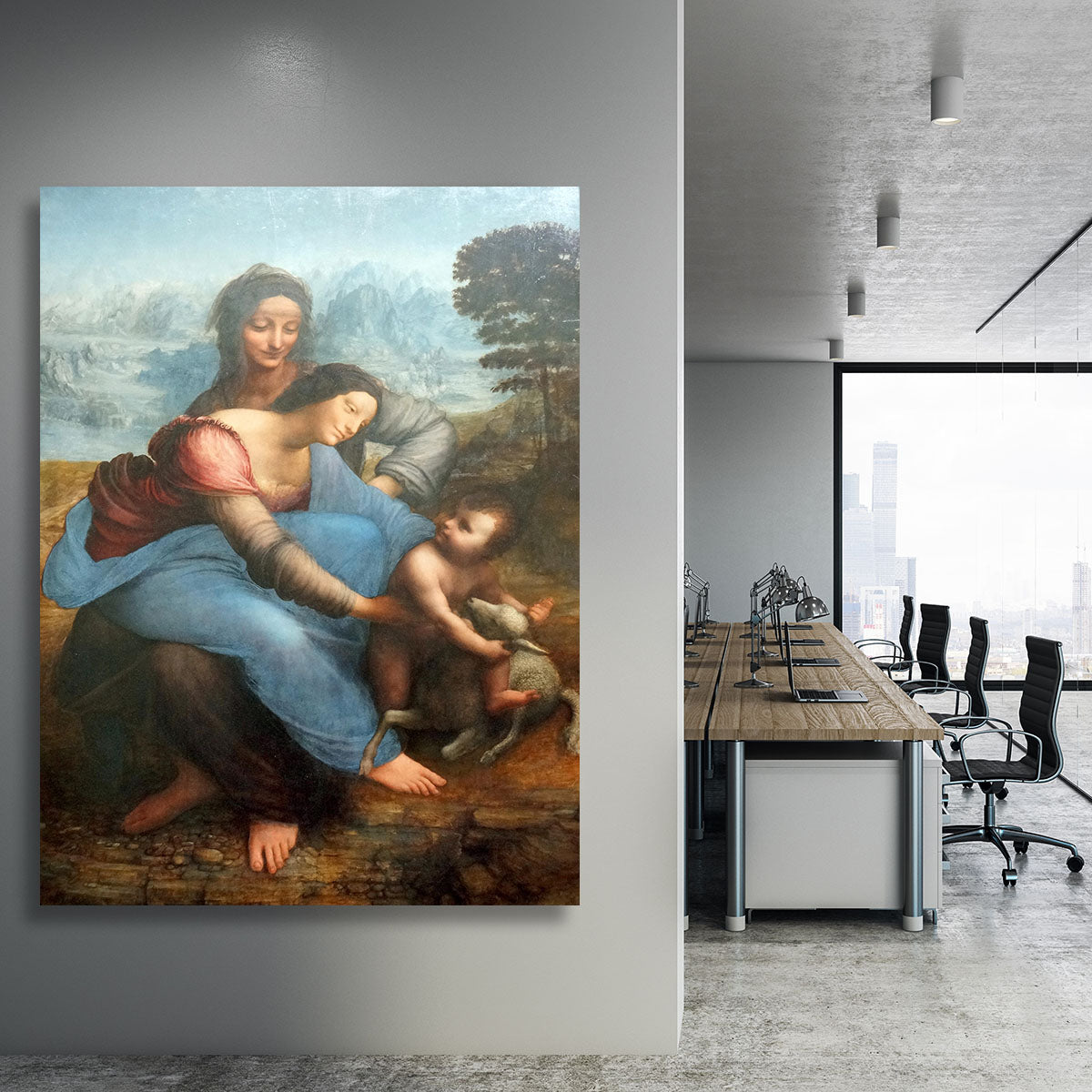 The Virgin and Child with St Anne by Da Vinci Canvas Print or Poster - Canvas Art Rocks - 3