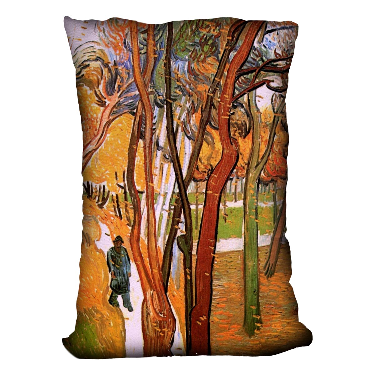 The Walk in Falling Leaves by Van Gogh Cushion