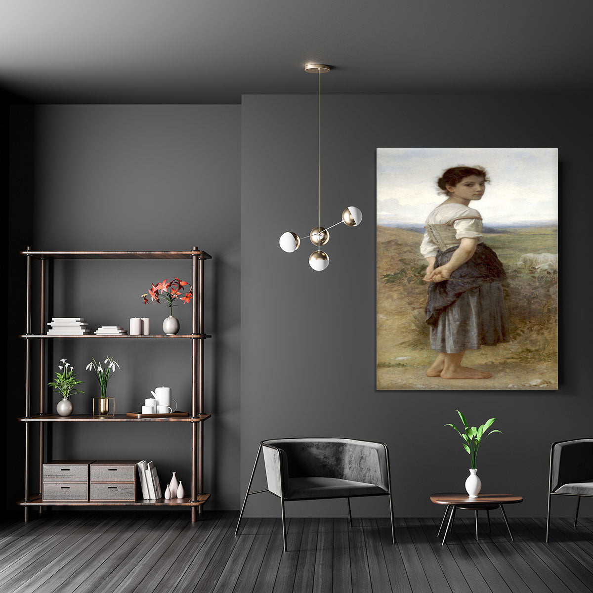 The Young Shepherdess By Bouguereau Canvas Print or Poster - Canvas Art Rocks - 5