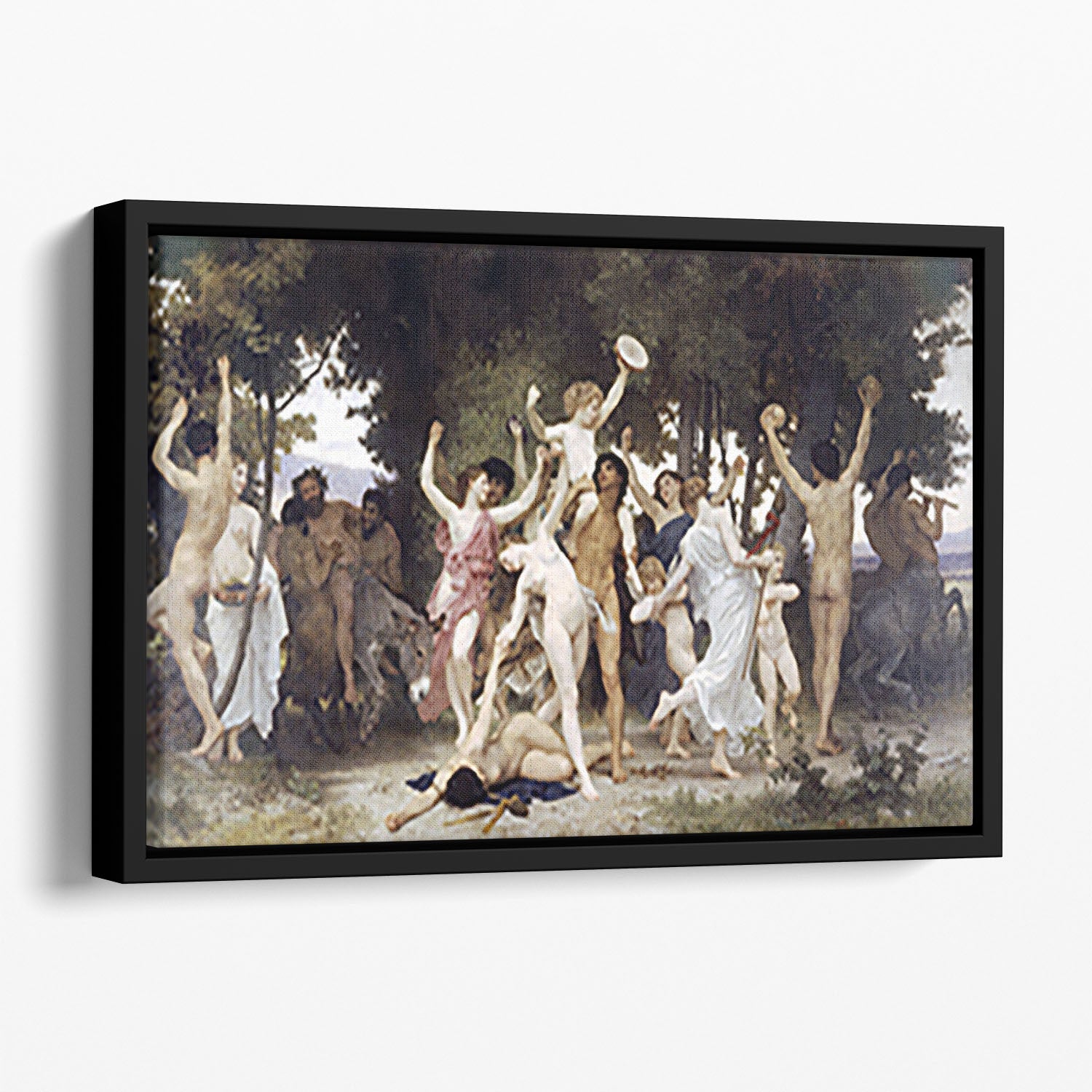 The Youth of Bacchus By Bouguereau Floating Framed Canvas