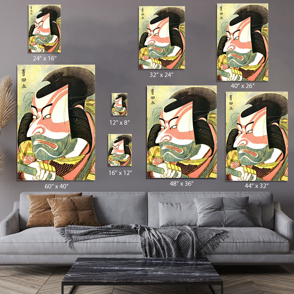 The actor Ichikawa Ebizo by Hokusai Canvas Print or Poster - Canvas Art Rocks - 7