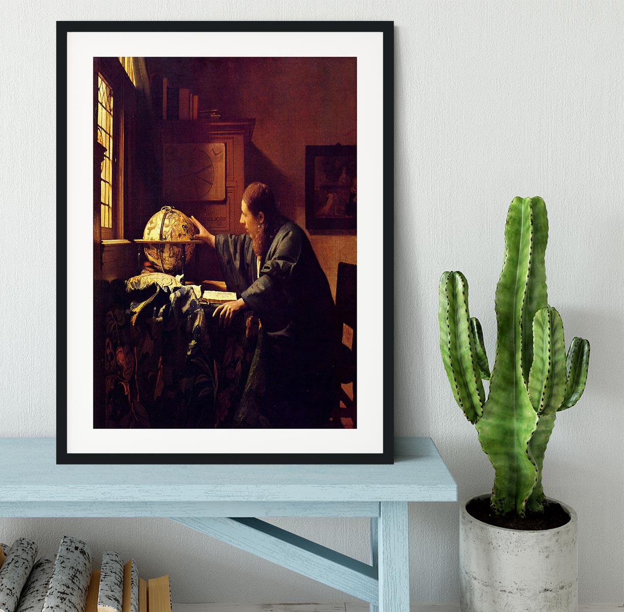 The astronomer by Vermeer Framed Print - Canvas Art Rocks - 1