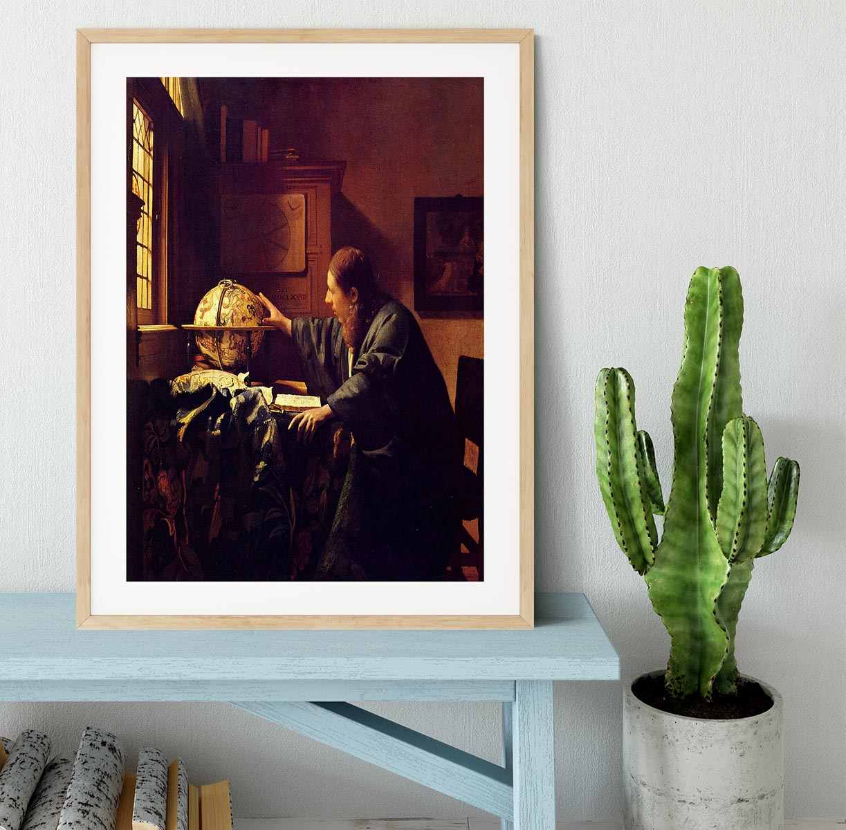The astronomer by Vermeer Framed Print - Canvas Art Rocks - 3