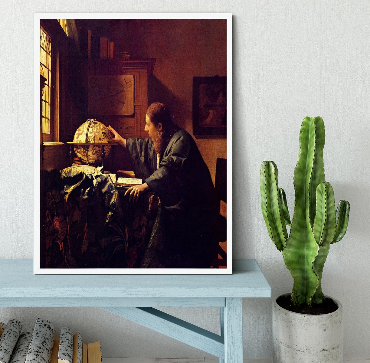 The astronomer by Vermeer Framed Print - Canvas Art Rocks -6