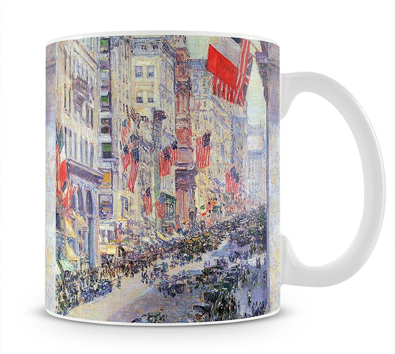 The avenue along 34th Street May 1917 by Hassam Mug - Canvas Art Rocks - 1