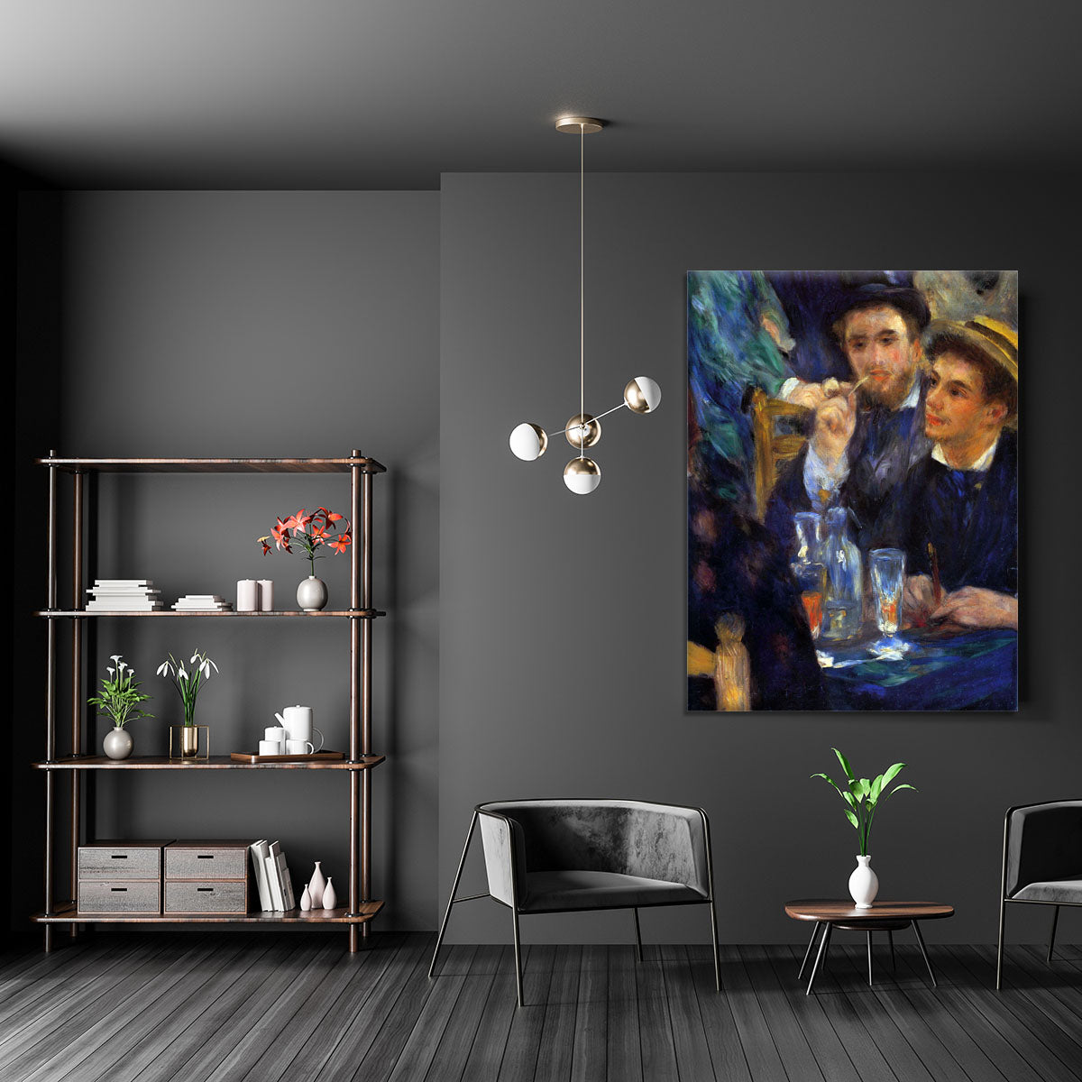 The ball in the Moulin de la Galette detail by Renoir Canvas Print or Poster - Canvas Art Rocks - 5