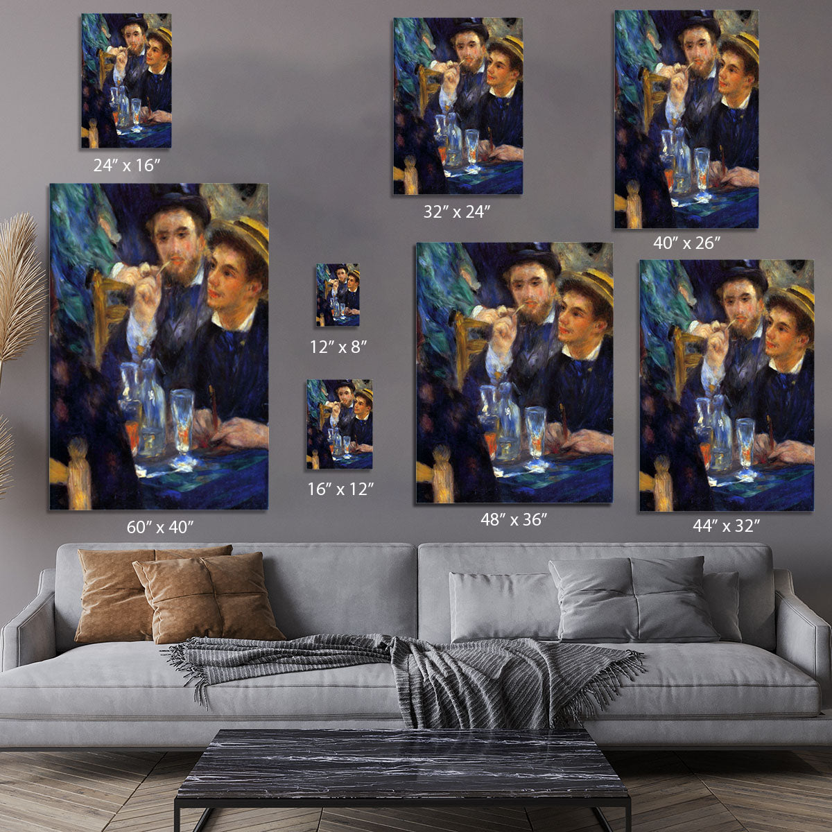 The ball in the Moulin de la Galette detail by Renoir Canvas Print or Poster - Canvas Art Rocks - 7