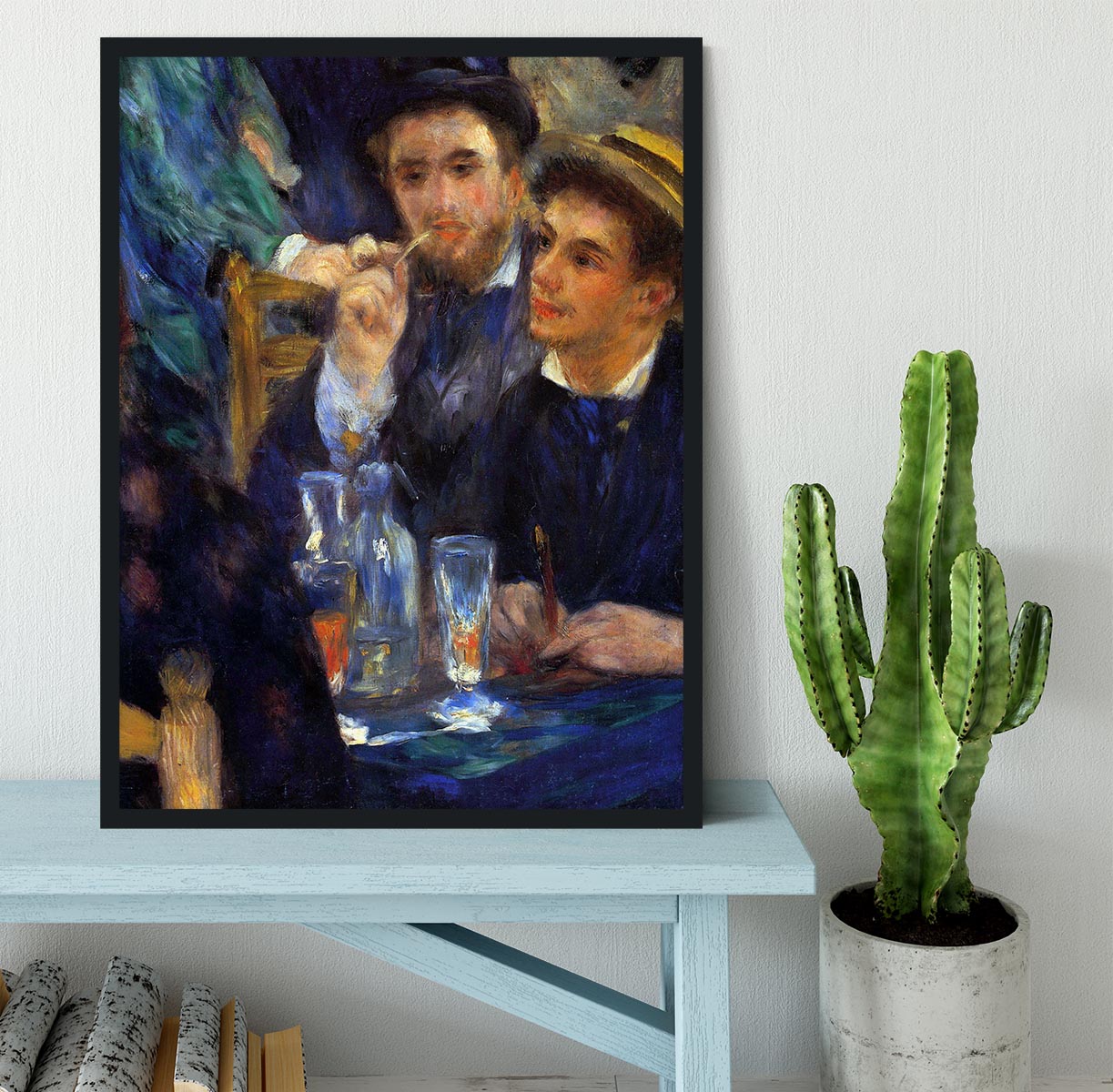 The ball in the Moulin de la Galette detail by Renoir Framed Print - Canvas Art Rocks - 2
