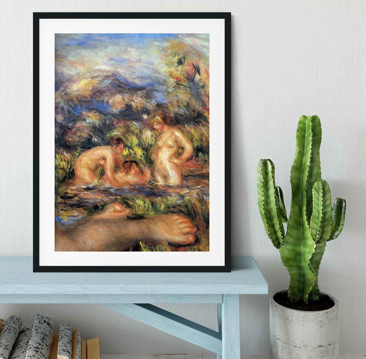 The bathers Detail by Renoir Framed Print - Canvas Art Rocks - 1