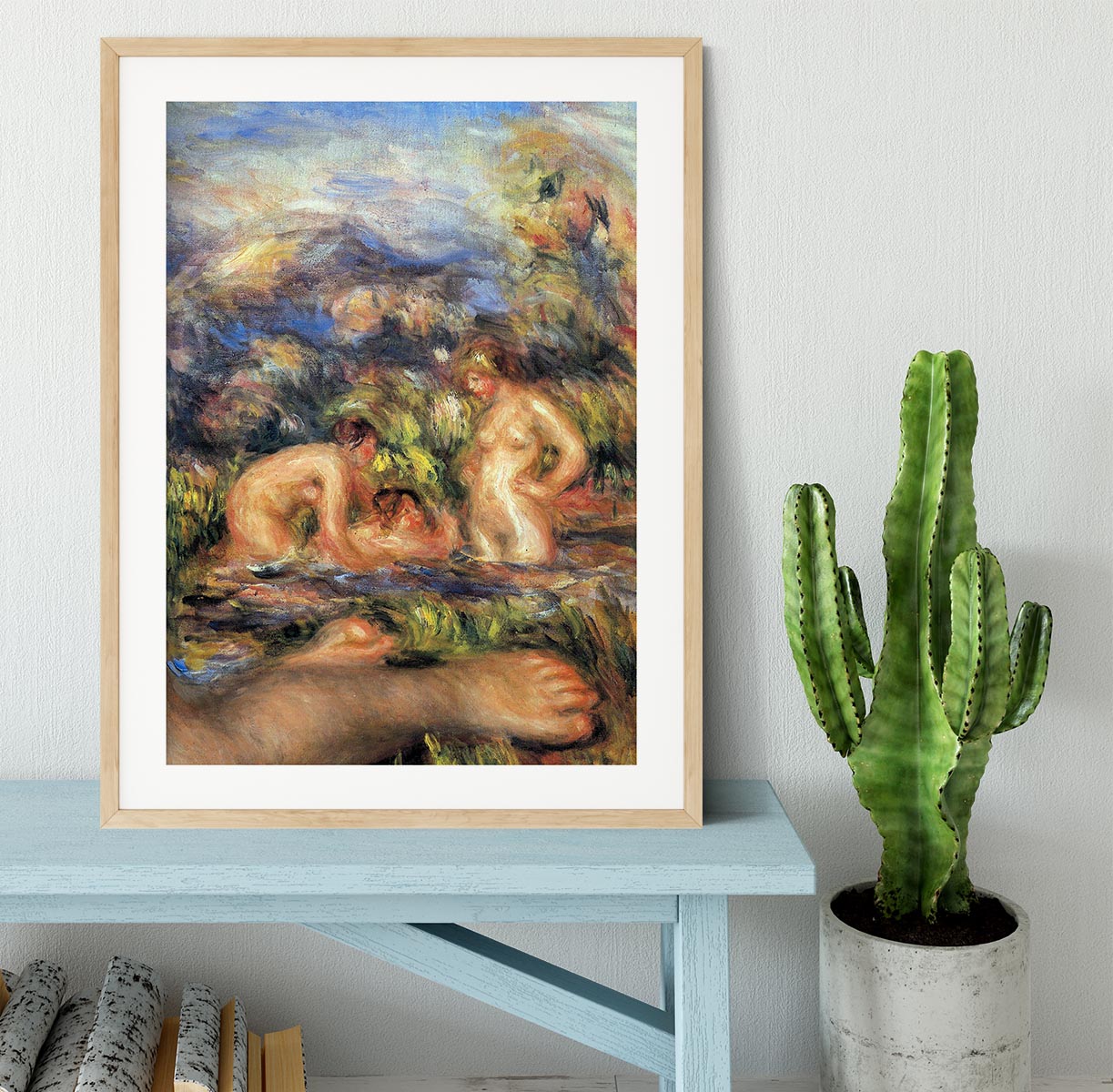 The bathers Detail by Renoir Framed Print - Canvas Art Rocks - 3