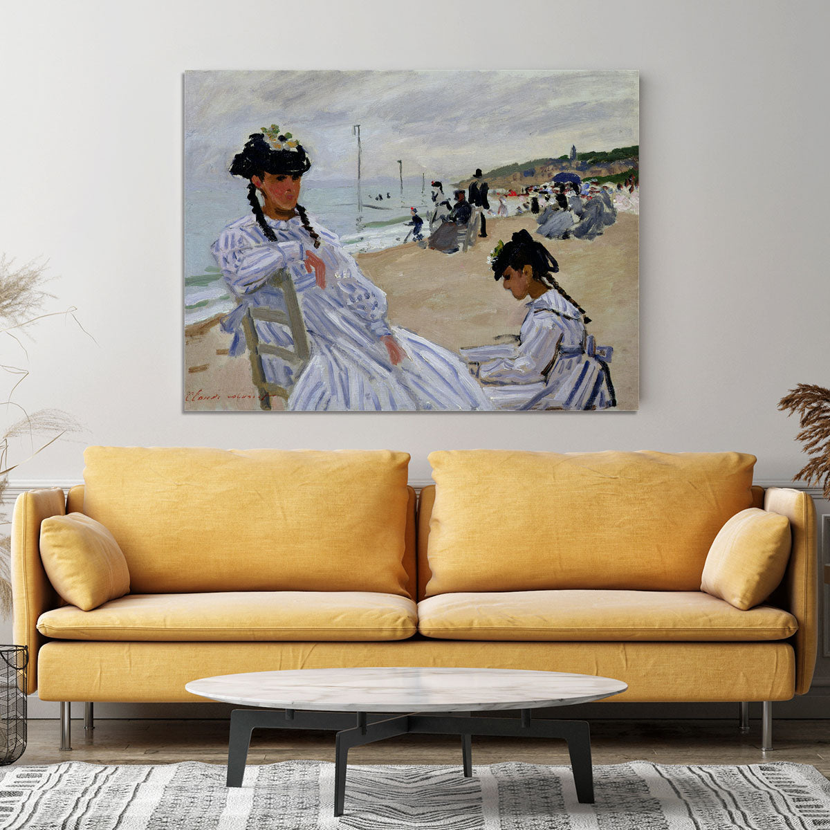 The beach at Trouville by Monet Canvas Print or Poster - Canvas Art Rocks - 4